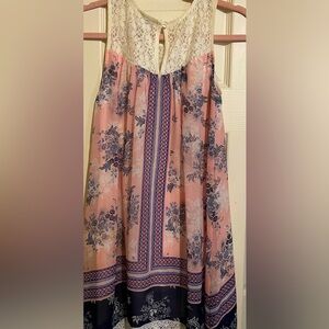 Zunie Pink and Blue Floral Kids Dress